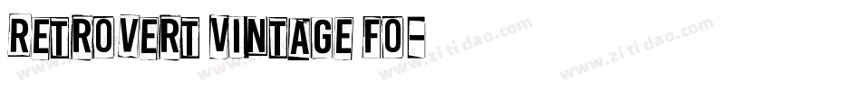 Retrovert Vintage Fo字体转换